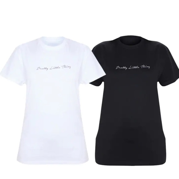 2 pack white & black PLT t-shirts - Picture 2 of 5